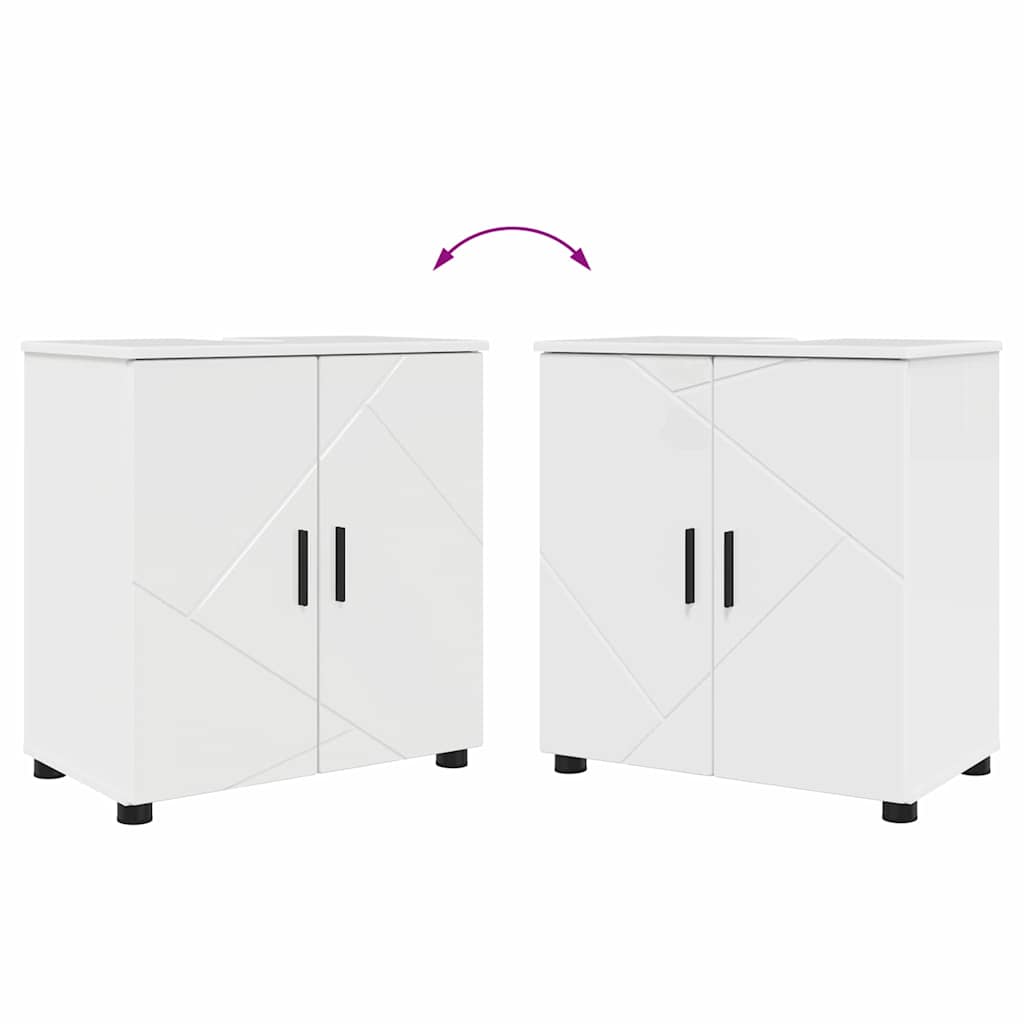 Bathroom Furniture Set Wall-mounted 4 pcs High Gloss White