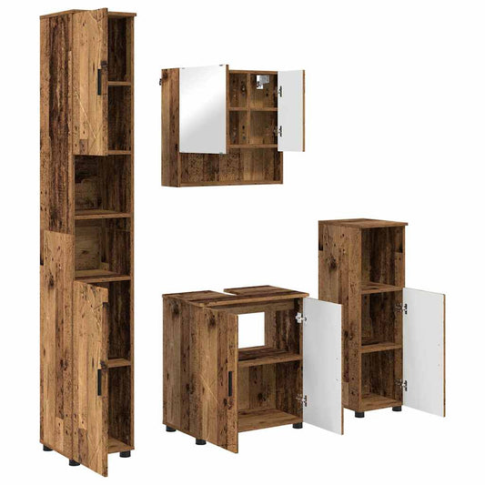 Bathroom Furniture Set 4 pcs Old Wood 61 x 35 x 64 cm Bathroom Furniture Set 4 pcs Old Wood 61 x 35 x 64 cm
