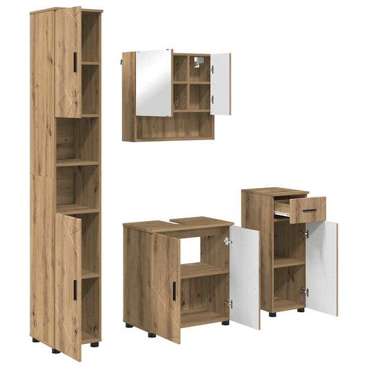 Bathroom Furniture Set 4 pcs Artisan Oak 61 x 35 x 64 cm Bathroom Furniture Set 4 pcs Artisan Oak 61 x 35 x 64 cm