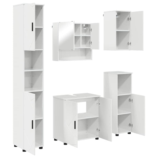 Bathroom Furniture Set 5 pcs High Gloss White 61 x 35 x 64 cm Bathroom Furniture Set 5 pcs High Gloss White 61 x 35 x 64 cm