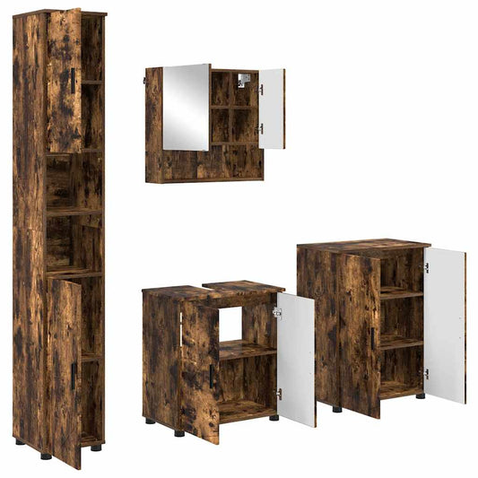 Bathroom Furniture Set 4 pcs Smoked Oak 61 x 35 x 64 cm Bathroom Furniture Set 4 pcs Smoked Oak 61 x 35 x 64 cm