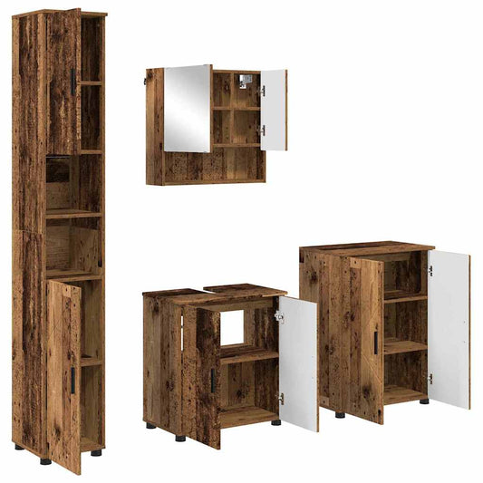 Bathroom Furniture Set 4 pcs Old Wood 61 x 35 x 64 cm Bathroom Furniture Set 4 pcs Old Wood 61 x 35 x 64 cm