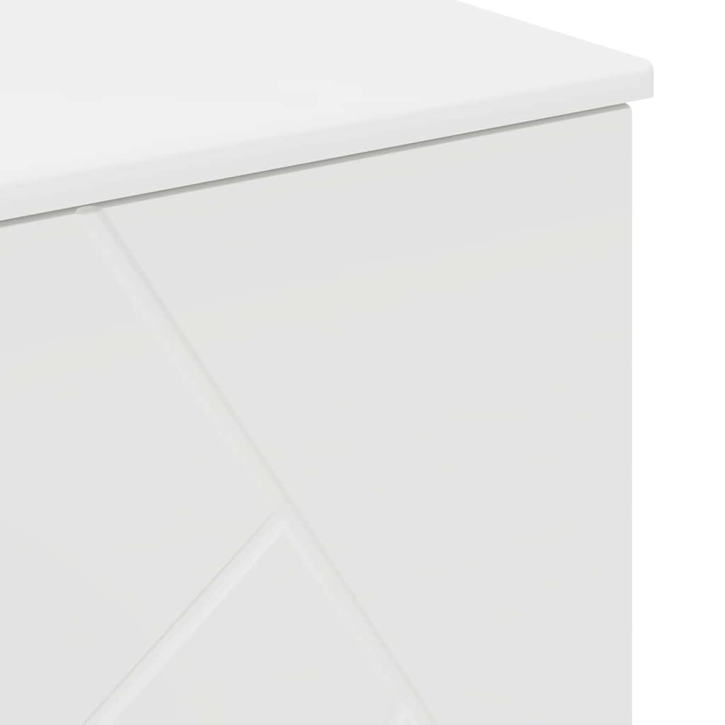 Bathroom Furniture Set 3 pcs White Engineered Wood and Metal