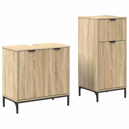 Bathroom Furniture Set 2 pcs Sonoma Oak Bathroom Furniture Set 2 pcs Sonoma Oak