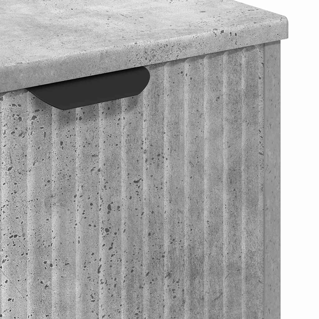 Bathroom Furniture Set 3 pcs Concrete grey Engineered wood