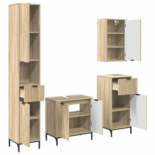 Bathroom Furniture Set Sonoma Oak Engineered wood, Metal Bathroom Furniture Set Sonoma Oak Engineered wood, Metal