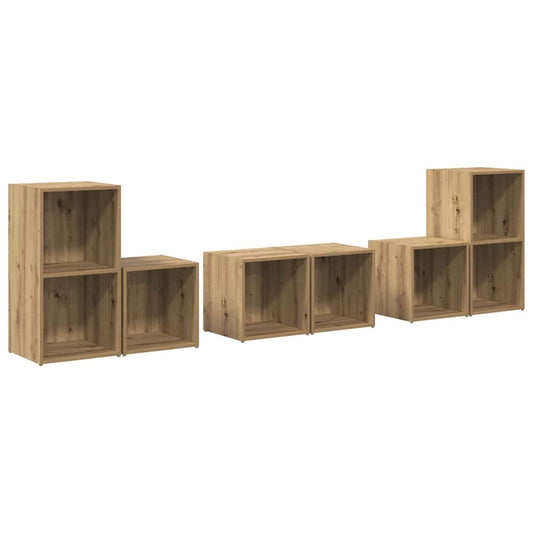 TV Cabinet Set Wall-mounted 6 pcs Artisan Oak Engineered Wood TV Cabinet Set Wall-mounted 6 pcs Artisan Oak Engineered Wood