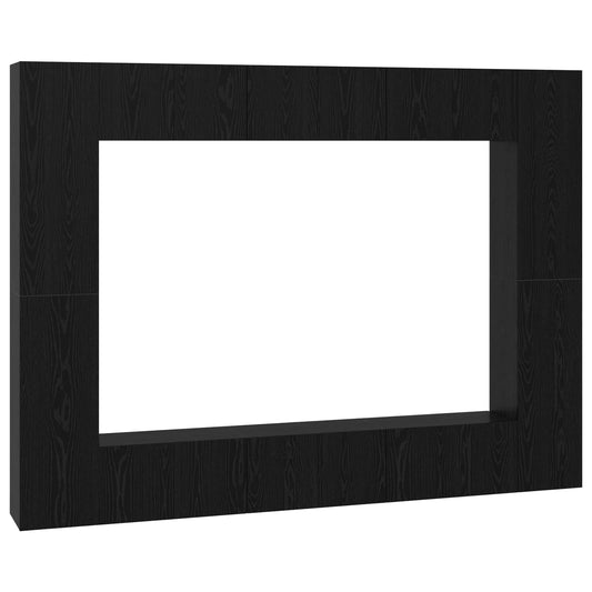 TV Cabinet Set Wall-mounted 10 pcs Black Oak 30.5 x 30 x 90 cm TV Cabinet Set Wall-mounted 10 pcs Black Oak 30.5 x 30 x 90 cm