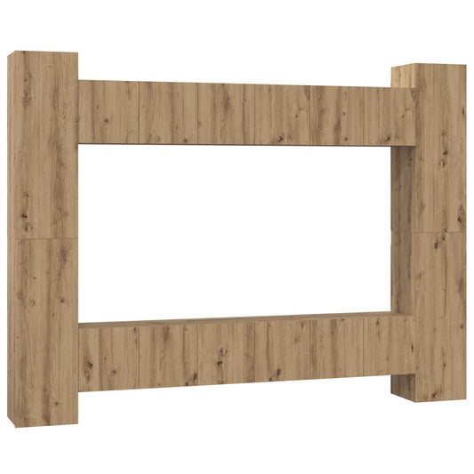TV Cabinet Set 10 pcs Artisan Oak Engineered Wood TV Cabinet Set 10 pcs Artisan Oak Engineered Wood