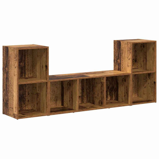 TV Cabinet Set Wall-mounted 3 pcs Brown Engineered Wood TV Cabinet Set Wall-mounted 3 pcs Brown Engineered Wood