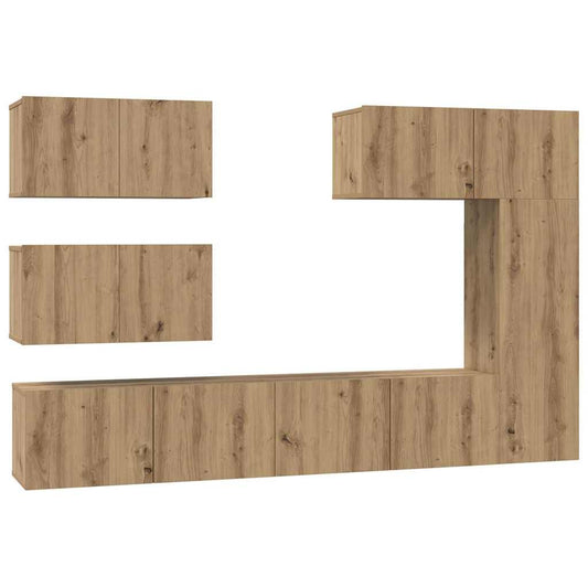 TV Cabinet Set 6 pcs Artisan Oak Engineered Wood TV Cabinet Set 6 pcs Artisan Oak Engineered Wood