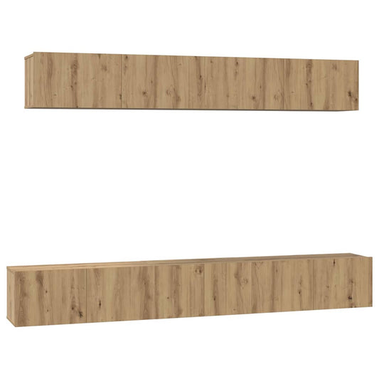 TV Cabinet Set Wall-mounted 5 pcs Artisan Oak Engineered Wood TV Cabinet Set Wall-mounted 5 pcs Artisan Oak Engineered Wood