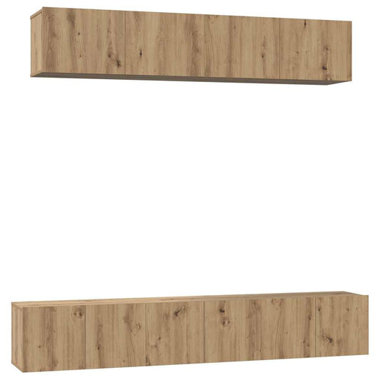 TV Cabinet Set 5 pcs Artisan Oak Engineered Wood TV Cabinet Set 5 pcs Artisan Oak Engineered Wood