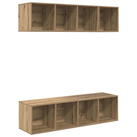 TV Cabinet Set Wall-mounted 3 pcs Artisan Oak Engineered Wood TV Cabinet Set Wall-mounted 3 pcs Artisan Oak Engineered Wood