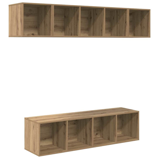 TV Cabinet Set 4 pcs Artisan Oak Engineered Wood TV Cabinet Set 4 pcs Artisan Oak Engineered Wood