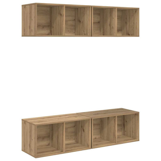 TV Cabinet Set Wall-mounted 4 pcs Artisan Oak 37 x 37 x 72 cm TV Cabinet Set Wall-mounted 4 pcs Artisan Oak 37 x 37 x 72 cm