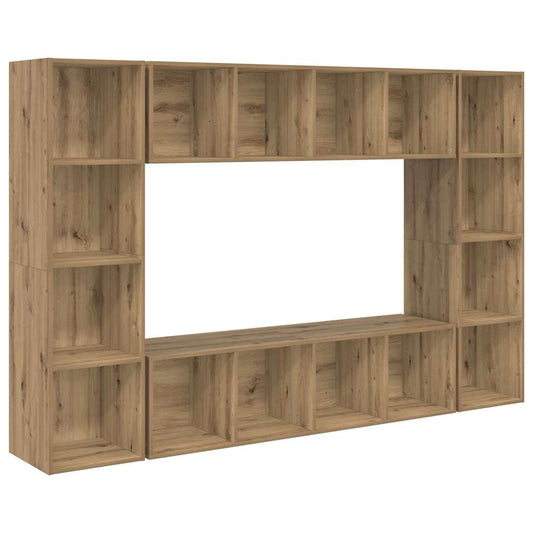 TV Cabinet Set 4 pcs Brown 37 x 37 x 142.5 cm Engineered Wood TV Cabinet Set 4 pcs Brown 37 x 37 x 142.5 cm Engineered Wood