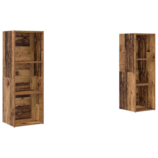 TV Cabinet Set 2 pcs Old Wood 107 x 35 x 37 cm Engineered Wood TV Cabinet Set 2 pcs Old Wood 107 x 35 x 37 cm Engineered Wood