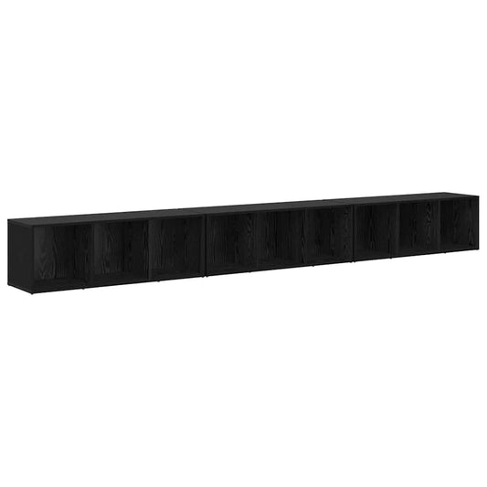 TV Cabinet Set 3 pcs Black Oak Engineered Wood TV Cabinet Set 3 pcs Black Oak Engineered Wood