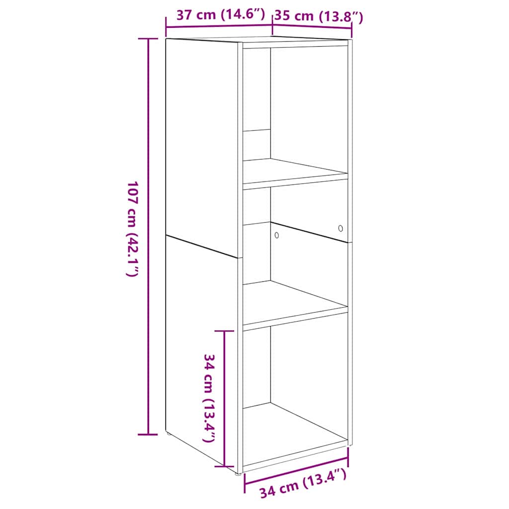 TV Cabinet Set 3 pcs Artisan Oak Engineered Wood