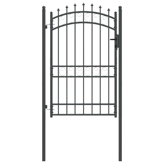 Fence Gate with Spikes EMMEN 104 x 147 cm Lockable Fence Gate with Spikes EMMEN 104 x 147 cm Lockable