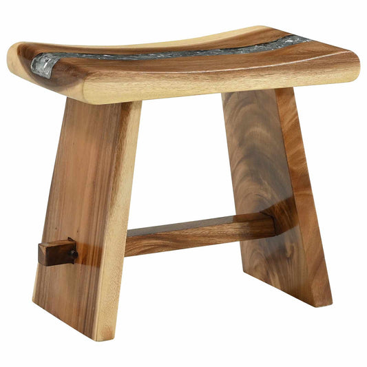 Bathroom Stool Natural 50 x 30 x 45 cm Natural Wood Bathroom Stool Natural 50 x 30 x 45 cm Natural Wood