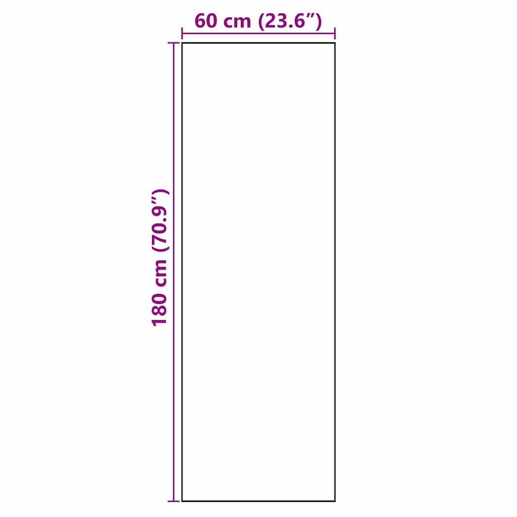 Kitchen Rug Cutlery Black 180 x 60 cm Velvet