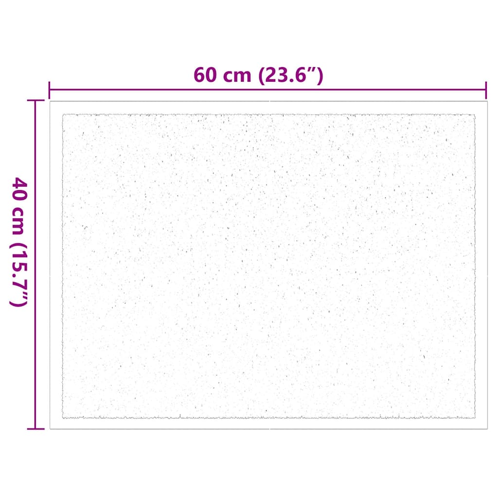Door Mat Black 60 x 40 x 1.2 cm Teddy Fabric