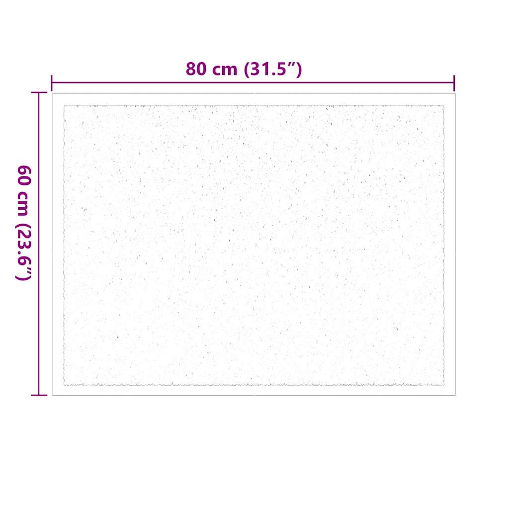 Door Mat Black 80 x 60 x 1.2 cm Teddy Fabric