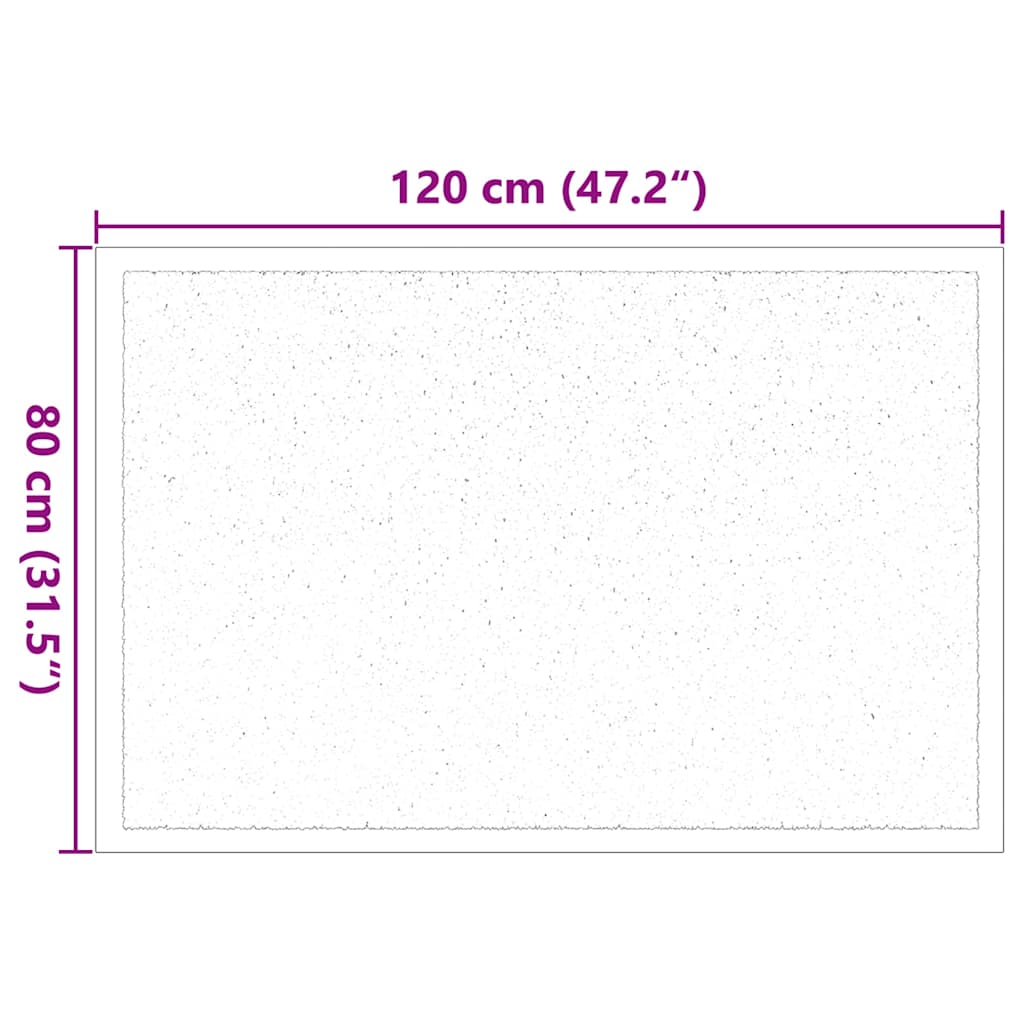 Door Mat Black 120 x 80 x 1.2 cm Teddy Fabric