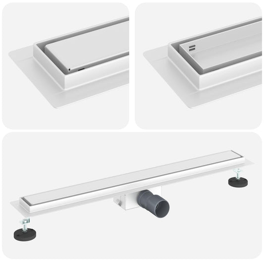 2 in 1 Shower Drain Silver 80 cm Stainless Steel 304 2 in 1 Shower Drain Silver 80 cm Stainless Steel 304