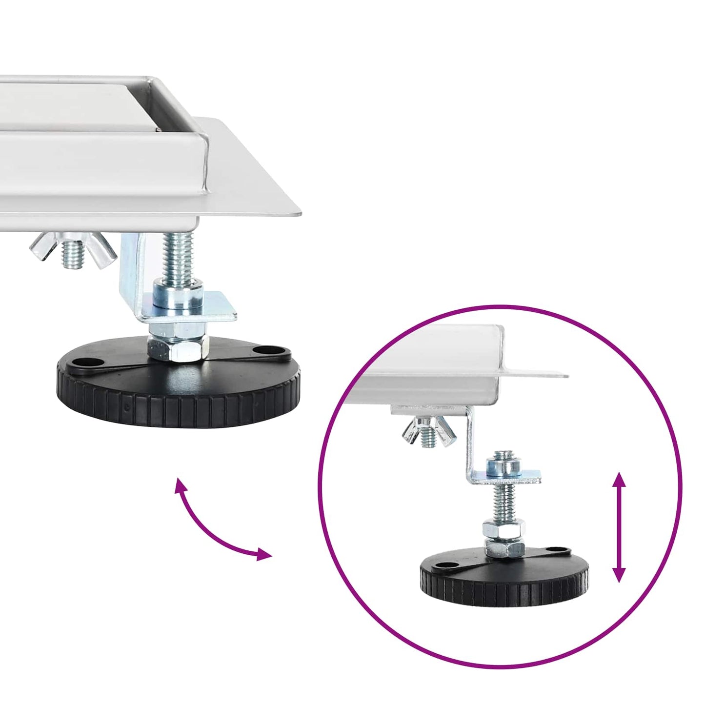Shower Drain 2-in-1 with 360° Siphon Silver 90 cm