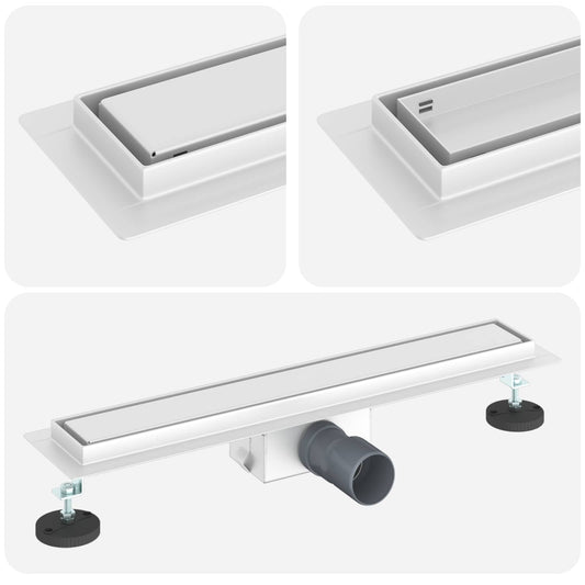 2 in 1 Shower Drain Silver 60 cm Stainless Steel 304 2 in 1 Shower Drain Silver 60 cm Stainless Steel 304