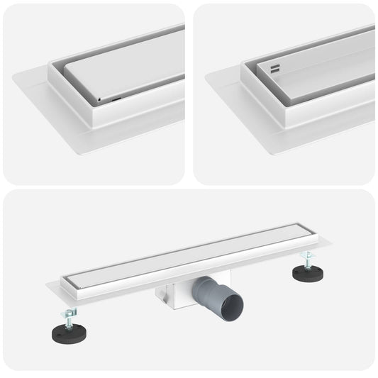 2 in 1 Shower Drain Silver 50 cm Stainless Steel 304 2 in 1 Shower Drain Silver 50 cm Stainless Steel 304