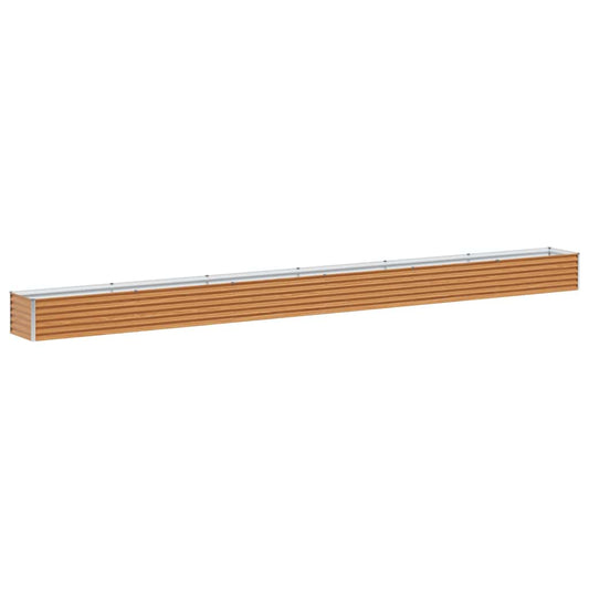 Garden Raised Bed Light Brown 582 x 50 x 36 cm Galvanised Steel Garden Raised Bed Light Brown 582 x 50 x 36 cm Galvanised Steel