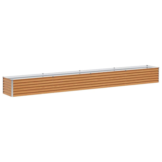 Garden Raised Bed Light Brown 390 x 50 x 36 cm Galvanised Steel Garden Raised Bed Light Brown 390 x 50 x 36 cm Galvanised Steel