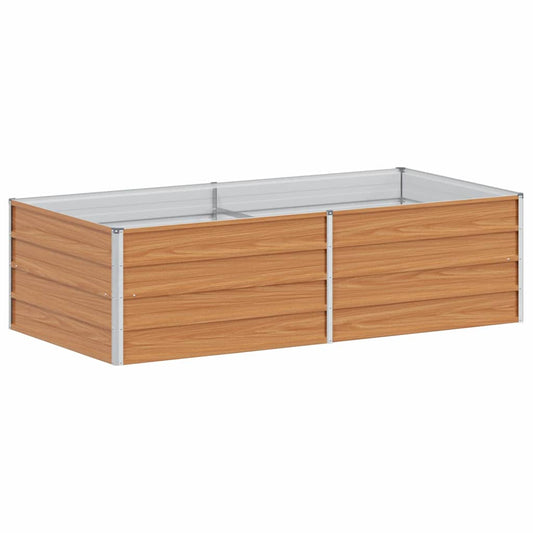 Garden Raised Bed Light Brown 160 x 80 x 45 cm Galvanised Steel Garden Raised Bed Light Brown 160 x 80 x 45 cm Galvanised Steel