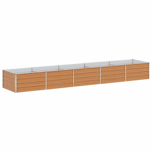 Garden Raised Bed Light Brown 400 x 80 x 45 cm Galvanised Steel Garden Raised Bed Light Brown 400 x 80 x 45 cm Galvanised Steel