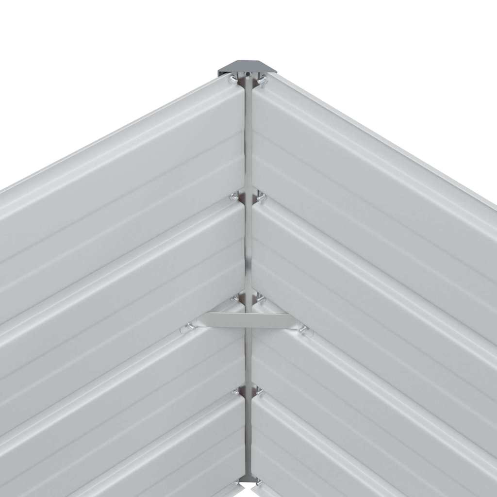 Garden Raised Bed Light Brown 160 x 40 x 45 cm Galvanised Steel