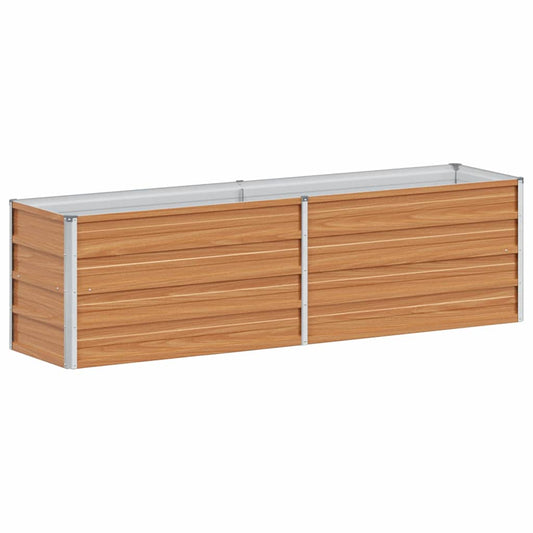 Garden Raised Bed Light Brown 160 x 40 x 45 cm Galvanised Steel Garden Raised Bed Light Brown 160 x 40 x 45 cm Galvanised Steel