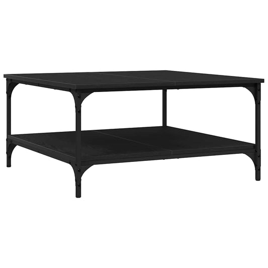 Coffee Table Black oak 80 x 80 x 40 cm Engineered Wood Coffee Table Black oak 80 x 80 x 40 cm Engineered Wood