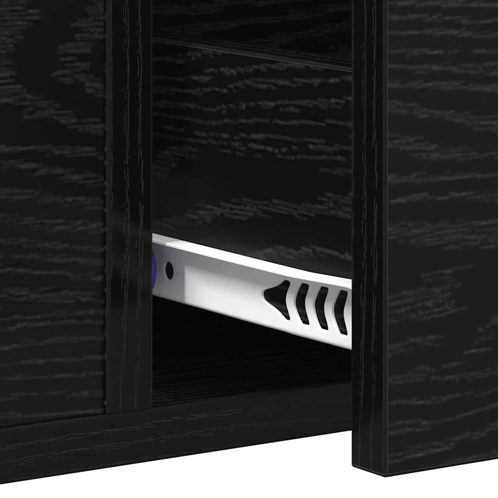 Console Table Black oak 100 x 34.5 x 75 cm Engineered wood