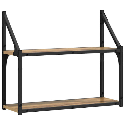 Wall Shelf Wall-Mounted Artisan oak 60 x 21 x 51 cm Wall Shelf Wall-Mounted Artisan oak 60 x 21 x 51 cm