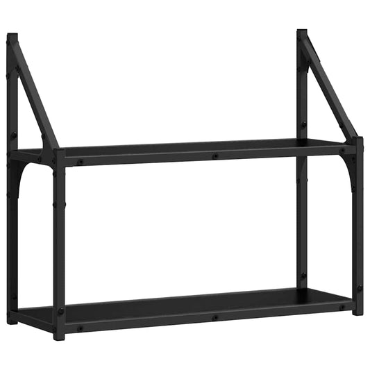 Wall Shelf Wall-Mounted Black oak 60 x 21 x 51 cm Wall Shelf Wall-Mounted Black oak 60 x 21 x 51 cm