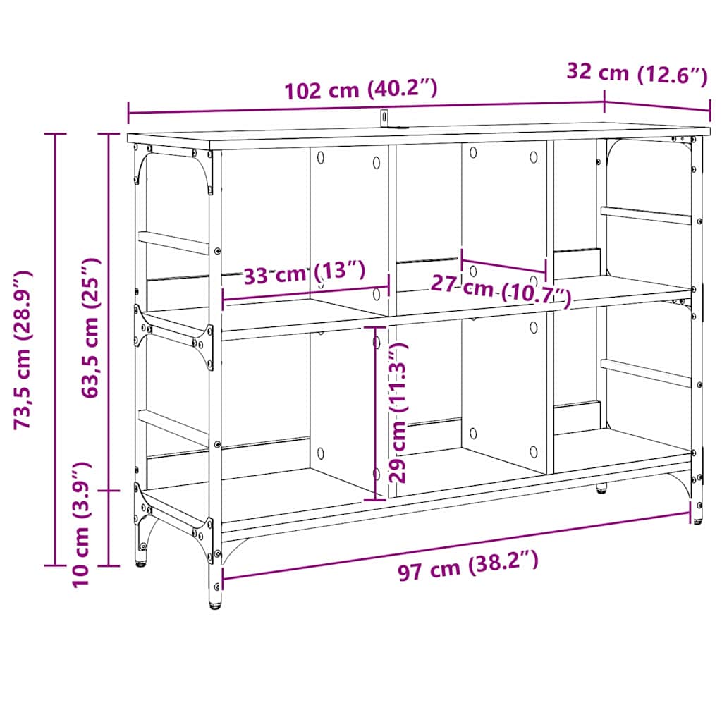 Sideboard Old Wood 102 x 32 x 73.5 cm