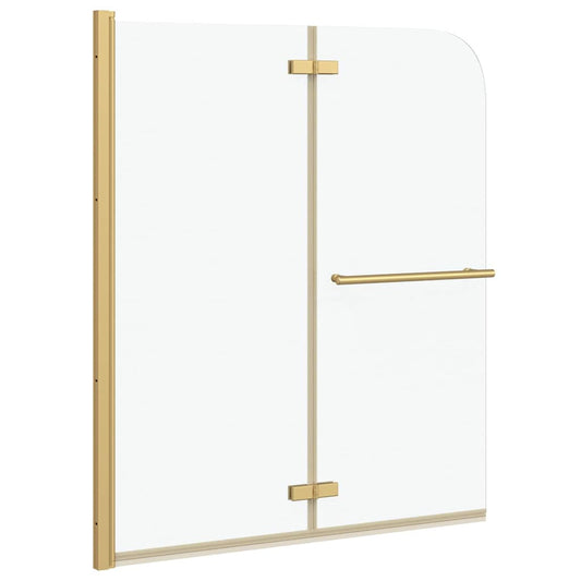 Shower Enclosure Gold 120 x 140 cm ESG Glass and Aluminium Shower Enclosure Gold 120 x 140 cm ESG Glass and Aluminium