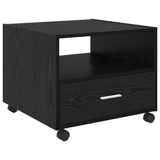 Coffee Table Black Oak 55 x 55 x 45cm Engineered Wood Coffee Table Black Oak 55 x 55 x 45cm Engineered Wood