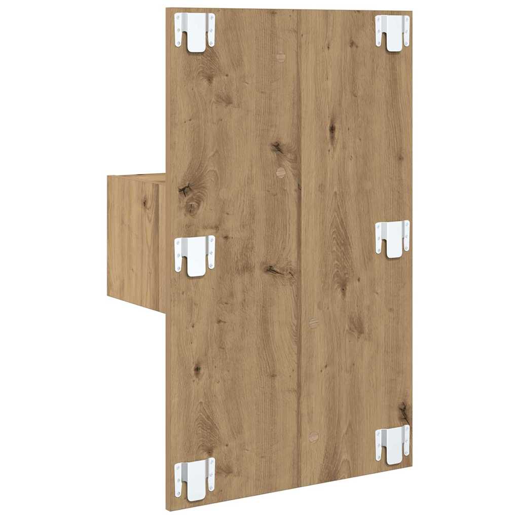 Bedside Cabinet with Drawer 2 pcs Artisan Oak 50 x 32.5 x 80cm