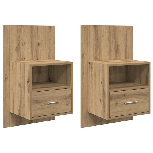 Bedside Cabinet 2 pcs Artisan Oak 50 x 32.5 x 80cm Bedside Cabinet 2 pcs Artisan Oak 50 x 32.5 x 80cm