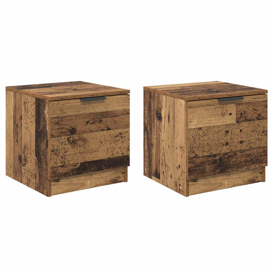 Bed Cabinet 2 pcs Old Wood 40 x 39 x 40cm Engineered Wood Bed Cabinet 2 pcs Old Wood 40 x 39 x 40cm Engineered Wood
